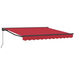 vidaXL Manuelle Markise 3,5 x 2,5 m Rot 100% Polyester