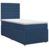 vidaXL Boxspringbett mit Matratze mit Kopfteil Blau 90 x 190 cm Stoff