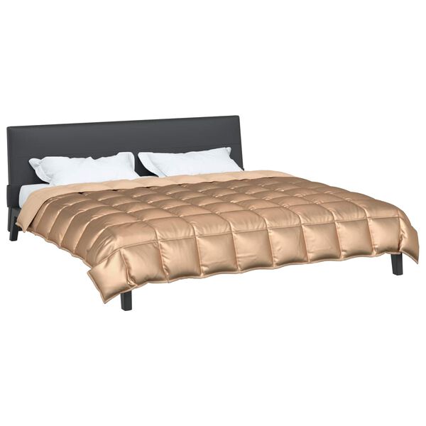 vidaXL Winterbettdecke Gold 220 x 260 cm Satin und Mikrofaser