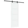 vidaXL Schiebet&uuml;r ORKDAL 83 x 232 cm Massives Kiefernholz Wei&szlig;