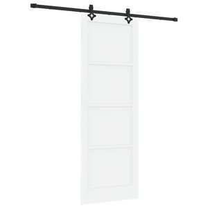 vidaXL Schiebet&uuml;r ORKDAL 83 x 232 cm Massives Kiefernholz Wei&szlig;