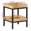 vidaXL Beistelltisch Braun 35 x 35 x 45 cm massives Mangoholz