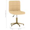 vidaXL Esszimmerst&uuml;hle 2 Stk. Drehbar Creme Samt