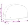 vidaXL Fahrrad-Abdeckung Schwarz 200x85x110 cm 190T Oxford