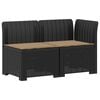 vidaXL 2-Sitzer Garten-Sofa mit Kissen Rattan-Look 2-Sitzer PP