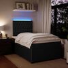 vidaXL Boxspringbett mit Matratze Schwarz 120x200 cm Samt
