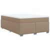 vidaXL Boxspringbett Matratze Cappuccino-Braun 140x190cm Kunstleder