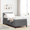 vidaXL Boxspringbett Hellgrau und Weiß 203 x 90 x 88 cm Cordstoff