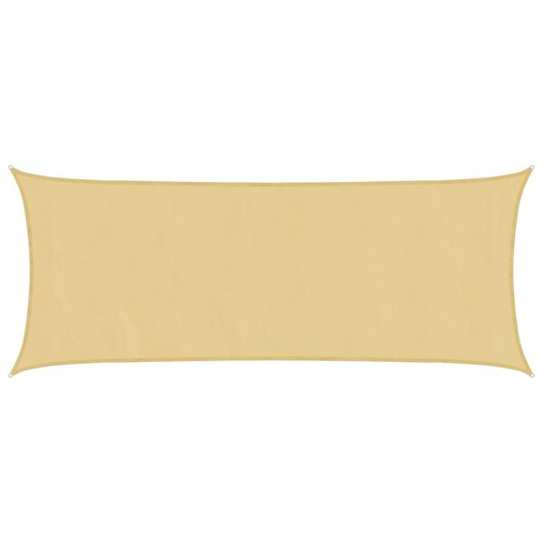 vidaXL Sonnensegel Sandfarbe 5x2 m 100% Polyester Oxford