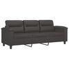 vidaXL 3-Sitzer-Sofa mit Kissen Grau 180 cm Kunstleder