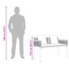 vidaXL Bank Outdoor Schwarz und Cremewei&szlig; 117 x 54 x 74,5 cm