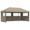 vidaXL Partyzelt 292 x 580 x 315 cm Taupe Oxford-Stoff