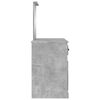 vidaXL Schminktisch mit Spiegel Betongrau 130x50x132,5 cm