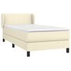vidaXL Boxspringbett mit Matratze Creme 80x200 cm Kunstleder