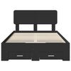 vidaXL Bettrahmen mit Kopfteil Schwarz 120 x 200 cm Holzwerkstoff