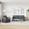 vidaXL Sofa 2 pcs Dunkelgrau 196 x 82 x 85 cm Stoff