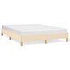 vidaXL Bettgestell ohne Matratze Creme 140x190 cm Stoff