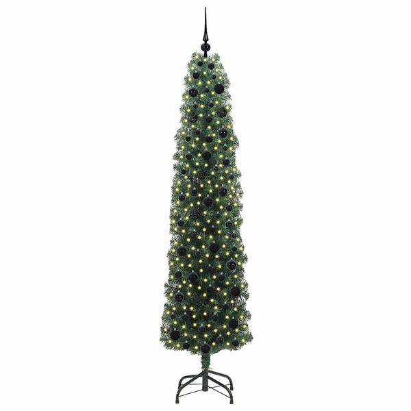 vidaXL K&uuml;nstlicher Weihnachtsbaum mit 300 LEDs mit St&auml;nder Gr&uuml;n 210 cm
