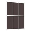 vidaXL 3-tlg. Paravent Braun 150x220 cm Stoff