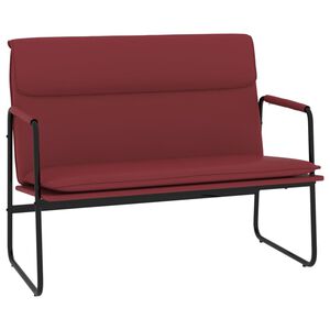 vidaXL Sitzbank Weinrot 100x64x80 cm Kunstleder