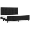 vidaXL Bettgestell ohne Matratze Schwarz 200x200 cm Samt