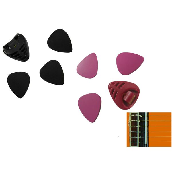 Gitarren Pleks Plektren Picks Gitarre + Plektrenhalter