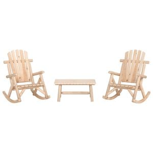 vidaXL 3-tlg. Garten-Lounge-Set Massivholz Fichte