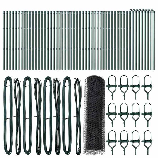 vidaXL Zaunpfosten Grau 100 x 0,4 m (13 mm Maschenweite) Stahl und PVC