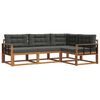 vidaXL Outdoor-Sofagarnitur 4 stk. Natur und Anthrazit