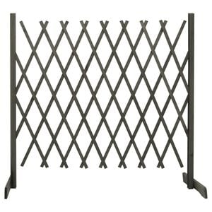 vidaXL Garten-Rankzaun Grau 180x100 cm Massivholz Tanne