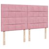 vidaXL Ottoman-Bett mit Matratzen & LEDs Rosa 200x200 cm Samt