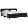 vidaXL Boxspringbett mit Matratze Schwarz 180 x 200 cm Stoff