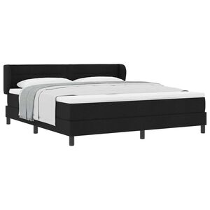 vidaXL Boxspringbett mit Matratze Schwarz 180 x 200 cm Stoff