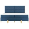 vidaXL Boxspringbett mit Matratze mit Kopfteil Blau 200 x 200 cm Stoff