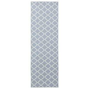 vidaXL Teppichl&auml;ufer ORIZ 1150 gsm Grau und Wei&szlig;