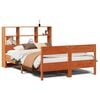vidaXL Massivholzbett mit Regal ohne Matratze Wachsbraun 160x200 cm