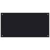 vidaXL K&uuml;chenr&uuml;ckwand Schwarz 100x50 cm Hartglas