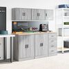 vidaXL Garagen-Wandschrank Grau Sonoma Holzwerkstoff