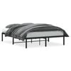 vidaXL Bettgestell Metall Schwarz 140x200 cm
