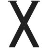 vidaXL Esstischbeine X-Form 2 Stk. Schwarz 50x(72-73) cm Stahl