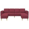 vidaXL Wohnzimmer Couch 3 pcs Weinrot Polyester