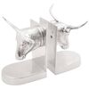 vidaXL Buchst&uuml;tzen 2 stk. Silber 21,5 x 15,5 x 20 cm Aluminium