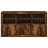vidaXL Sideboard mit LED-Leuchten R&auml;uchereiche 123x37x67 cm