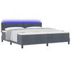 vidaXL LED Boxspringbett mit Matratze Dunkelgrau 200 x 200 cm Samt
