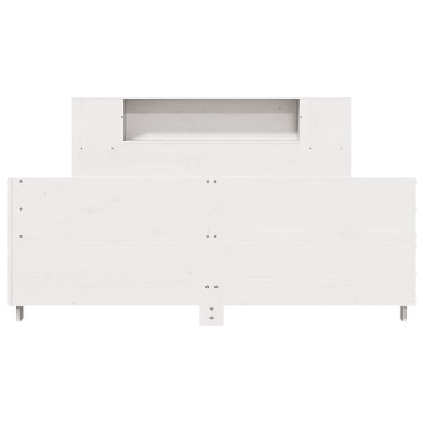 vidaXL Massivholzbett ohne Matratze Wei&szlig; 120x200 cm Kiefernholz