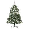 vidaXL K&uuml;nstlicher Weihnachtsbaum mit 150 LEDs mit St&auml;nder Gr&uuml;n 150 cm