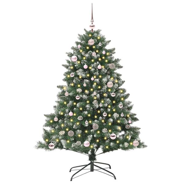 vidaXL K&uuml;nstlicher Weihnachtsbaum mit 150 LEDs mit St&auml;nder Gr&uuml;n 150 cm