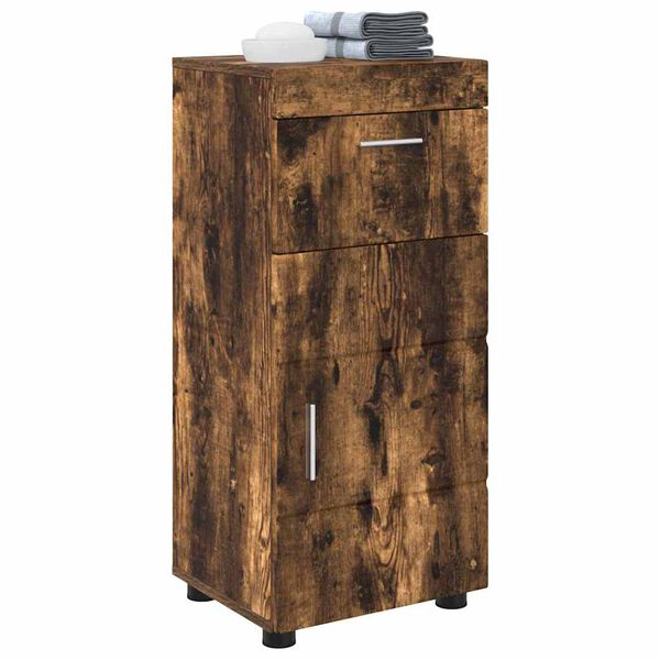 vidaXL Badezimmerschrank-Set TULUM Ger&auml;ucherte Eiche 37 x 31,5 x 82 cm