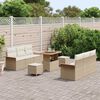 vidaXL Garten-Sofa-Set mit Kissen mit Speicher 9 pcs Beige und Creme