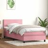 vidaXL Boxspringbett mit Matratze Rosa 80x210 cm Samt